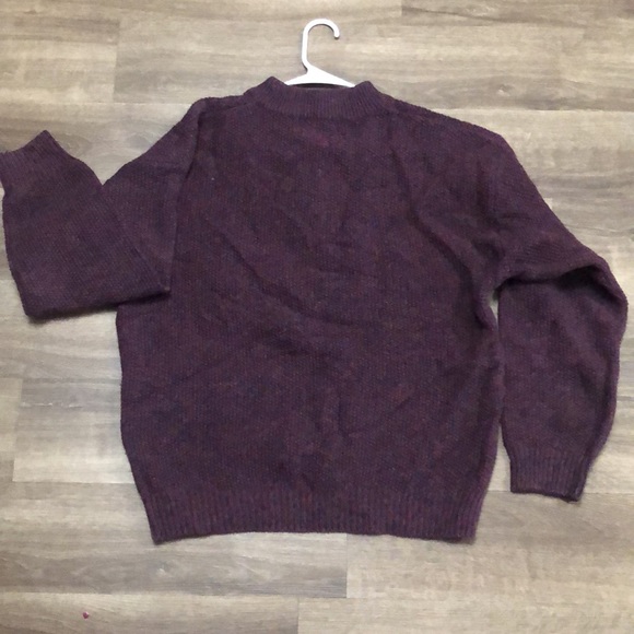 Men’s Woolrich Burgundy 1/4 Zip Wool Heavy Rugged Outdoors Sweater size M - Picture 3 of 10